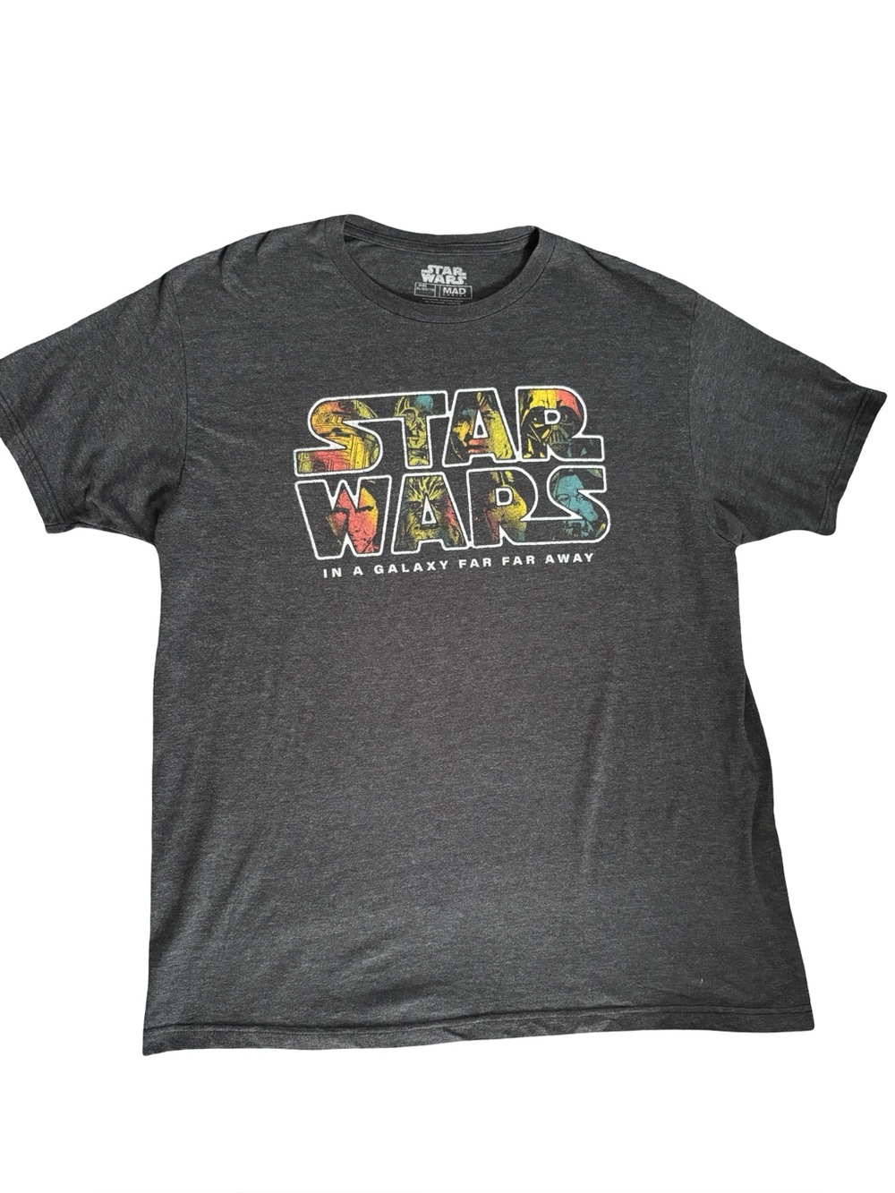 Star Wars Kids Short Sleeve Tee - Charcoal with Multicolor Logo